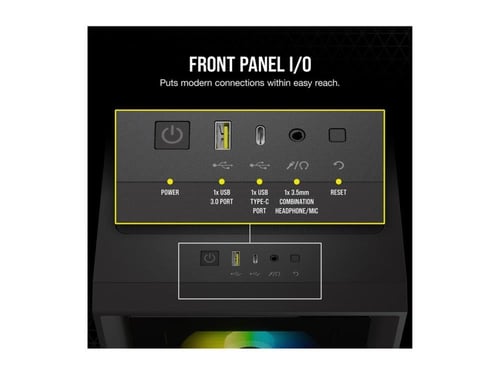 CORSAIR iCUE 4000X RGB Tempered Glass Mid-Tower AT...