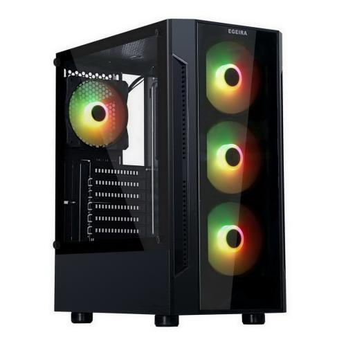 Egeira Case PRISM BLACK w/4 fans  صندوق