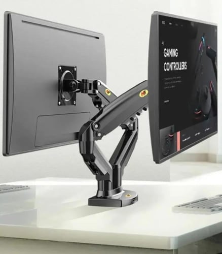 حامل شاشة مكتبي مزدوج عالمي من NB نورث بايو، مزود...