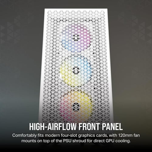 Corsair 3000D RGB Airflow Mid-Tower PC Case White