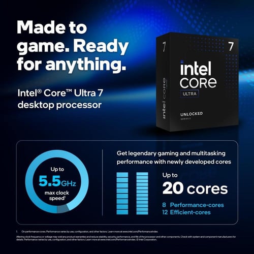 Intel Core Ultra 7 Desktop Processor 265K - 20 cor...