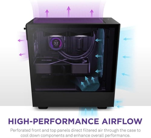 NZXT H5 Flow Black كيس للكمبيوتر