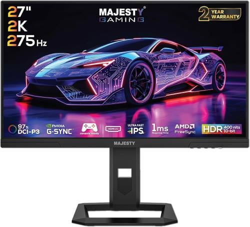 Majesty Gaming Monitor – 27” QHD 2K, 275Hz, 1ms, F...
