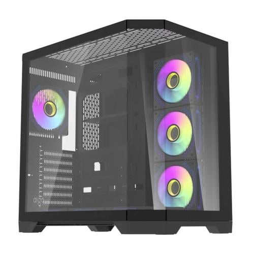 كيس بي سي دارك فلاش TFT418 PRO ميد تاور مع 7 مراوح...