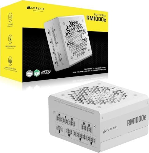 CORSAIR RM1000e (2025) White – ATX 3.1 Fully Modul...