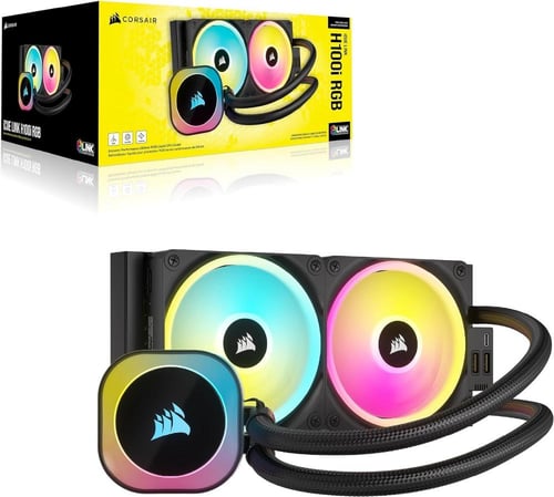 CORSAIR iCUE Link H100i RGB Liquid CPU Cooler مبرد...