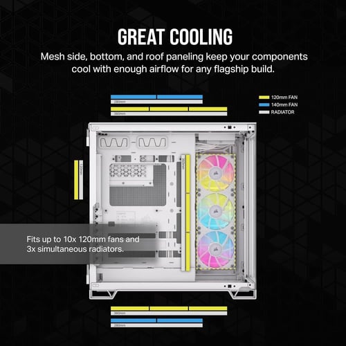 CORSAIR iCUE LINK 6500X RGB Mid-Tower ATX Dual Cha...
