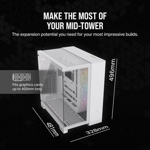 CORSAIR iCUE LINK 6500X RGB Mid-Tower ATX Dual Cha...