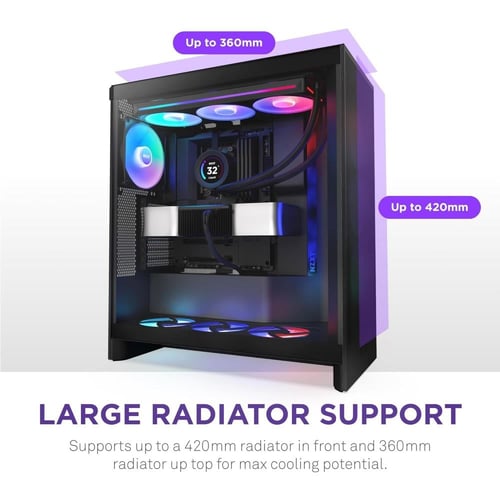 NZXT H7 Flow RGB 2024 - Mid-Tower ATX Airflow Case...