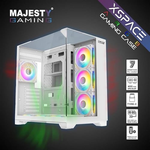 صندوق كمبيوتر ماجيستي ميد تاور اكس سبيس مزود بـ 7...