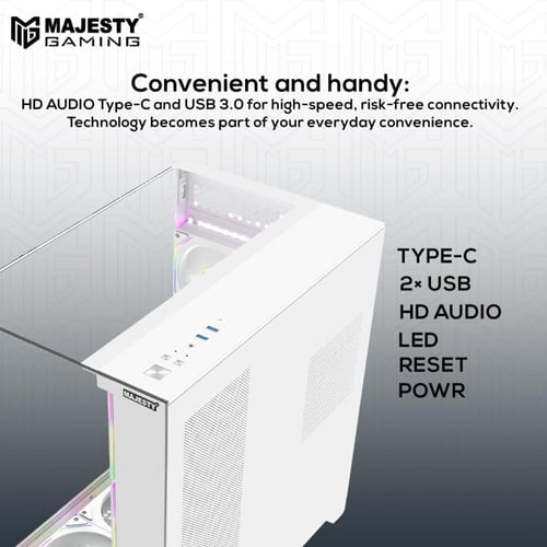 صندوق كمبيوتر ماجيستي ميد تاور اكس سبيس مزود بـ 7...