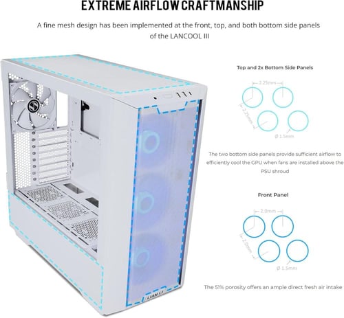 LIAN LI LANCOOL III E-ATX PC Case, Spacious RGB Ga...