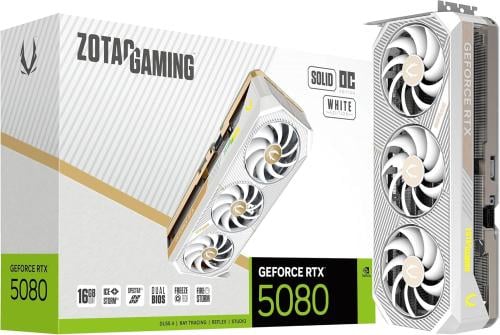 ZOTAC RTX 5080 SOLID OC White – 16GB GDDR7