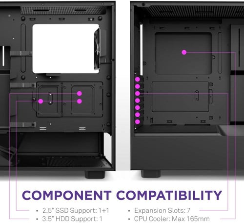 NZXT H5 Flow Black كيس للكمبيوتر