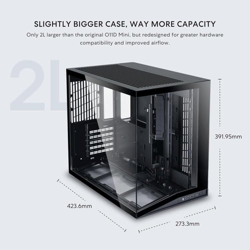 Lian Li O11D MINI V2 blackصندوق كمبيوتر ليان لي اس...