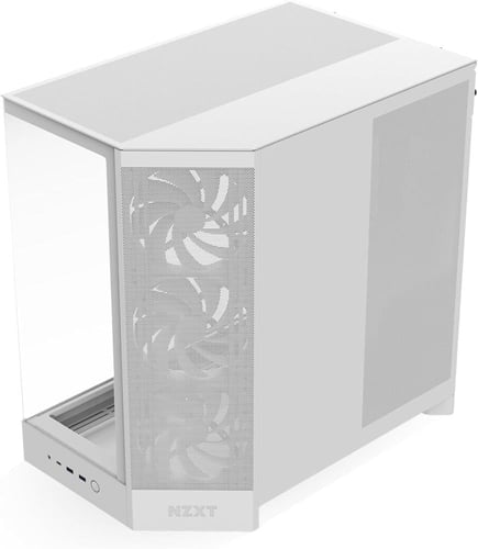 nzxt H9 Flow 2025 كيس كمبيوتر ابيض