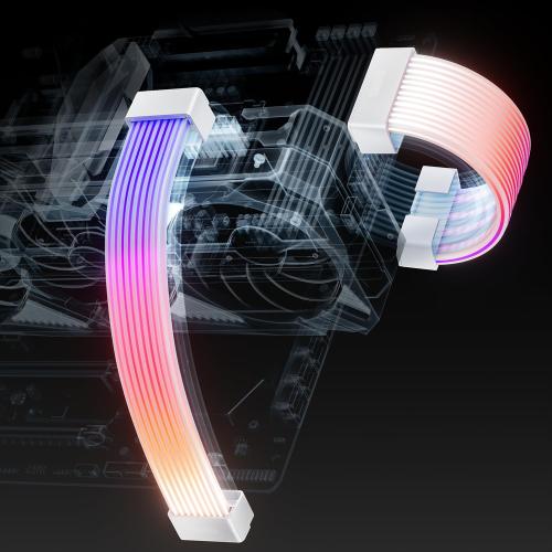 AsiaHorse Aurora ARGB PSU Cable Cover Kit للمذربور...