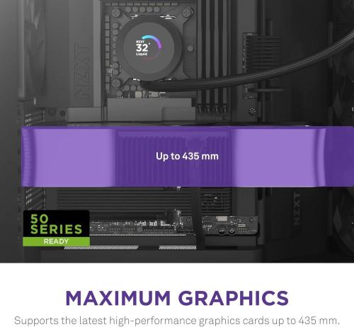 nzxt H9 Flow 2025 كيس كمبيوتر ابيض