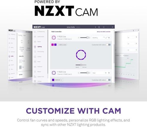 NZXT F120 RGB Core Sublime RGB - PWM Control - Sin...