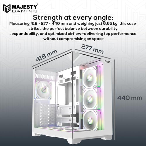 صندوق كمبيوتر ماجيستي ميد تاور اكس سبيس مزود بـ 7...