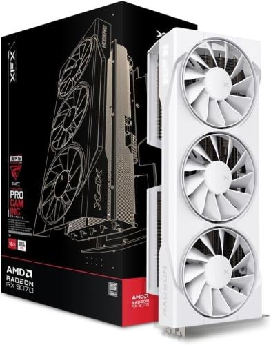 XFX Swift AMD Radeon RX 9070 OC White Triple Fan G...