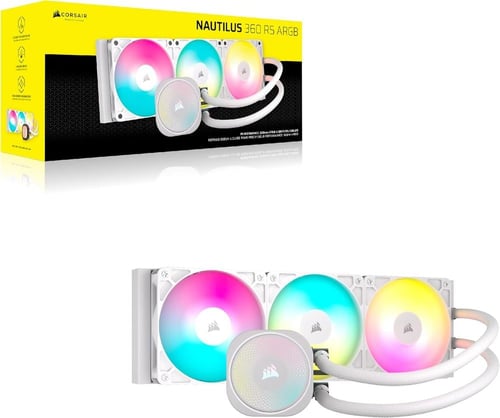 CORSAIR Nautilus 360 RS ARGB Liquid CPU Cooler Whi...
