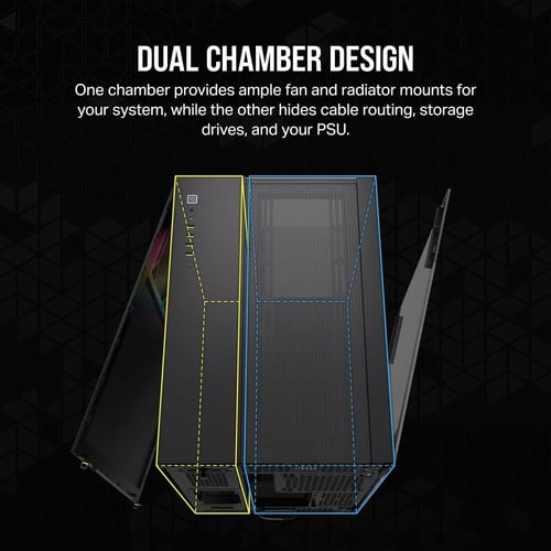 CORSAIR iCUE LINK 6500X RGB Mid-Tower ATX Dual Cha...