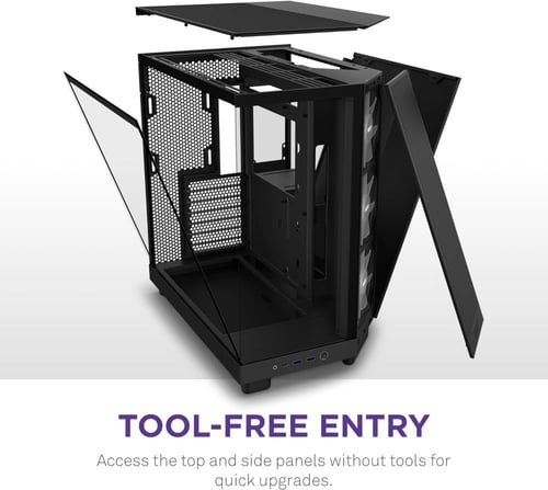 NZXT H6 Flow RGB Mid-Tower Airflow Case Black كيس...