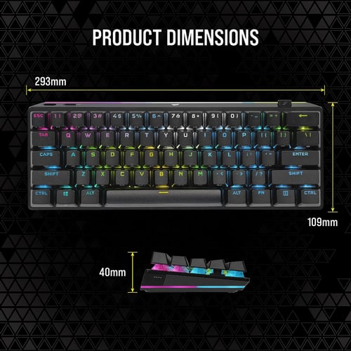 Corsair K70 PRO MINI WIRELESS RGB 60% Mechanical G...