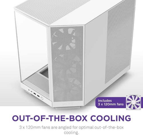 NZXT H6 FLOW (2023) COMPACT DUAL-CHAMBER ATX CASE...