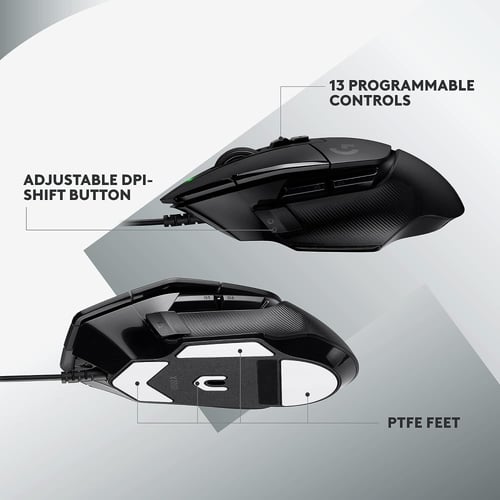Logitech G502 X Wired Gaming Mouse Black ماوس العا...