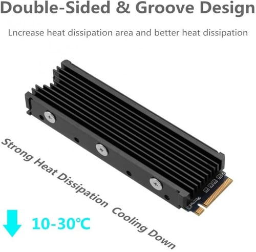 MHQJRH M.2 2280 SSD heatsink, Double-Sided Heat Si...