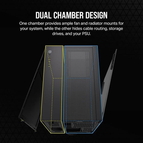 CORSAIR 6500X Mid-Tower ATX Dual Chamber PC Case ك...