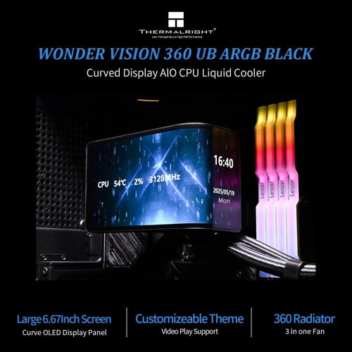 Thermalright Wonder Vision 360 UB ARGB White CPU W...