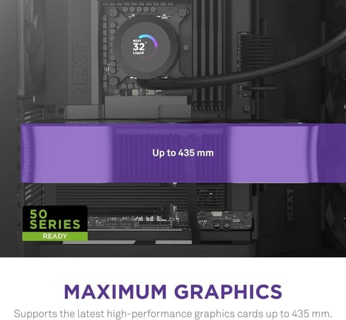 nzxt H9 Flow 2025 كيس كمبيوتر اسود