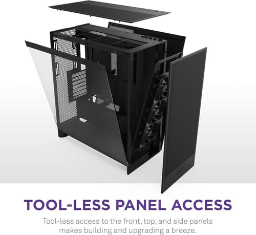 NZXT H7 Flow 2024 - Mid-Tower ATX Airflow Case Bla...