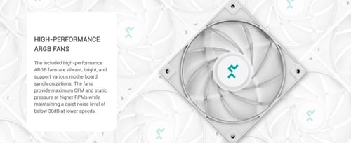 DeepCool 240mm LE520 WHITE ARGB CPU مبرد مائي