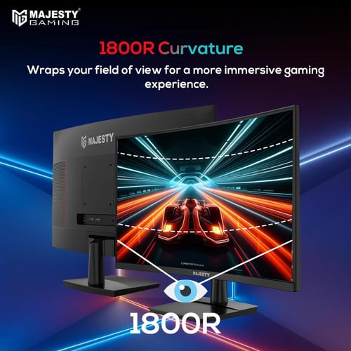 Majesty Curved Gaming Monitor – 27” FHD 1080P, 260...