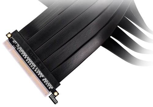 600MM PCIe 4.0 RISER black سلك أسود