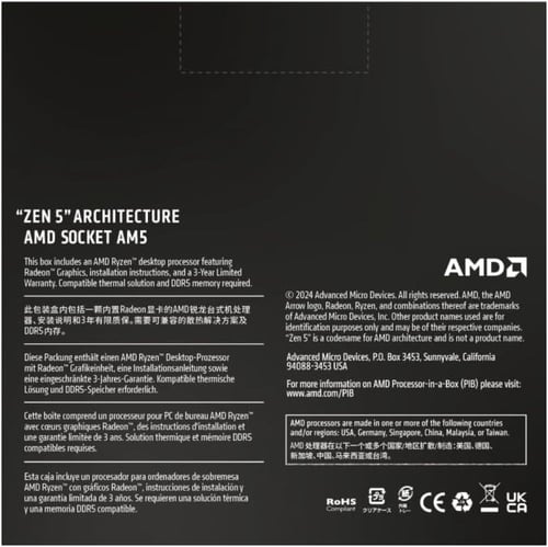 AMD Ryzen 9 9900X 8-Core, 16-Thread Unlocked Deskt...