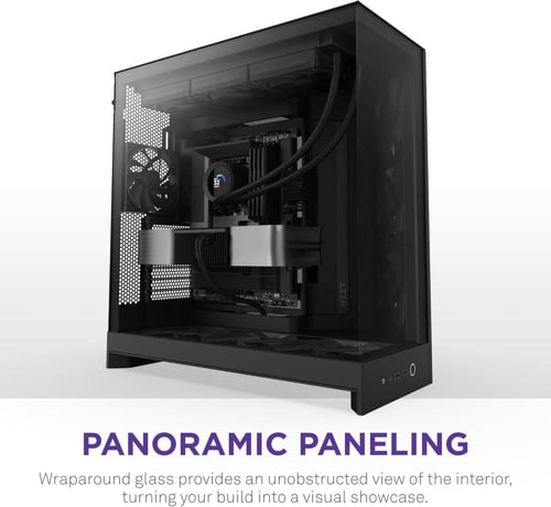 nzxt H9 Flow 2025 كيس كمبيوتر اسود