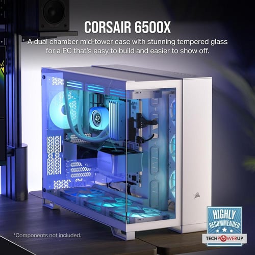 CORSAIR 6500X Mid-Tower ATX Dual Chamber PC Case W...