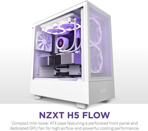 NZXT H5 Flow White كيس للكمبيوتر