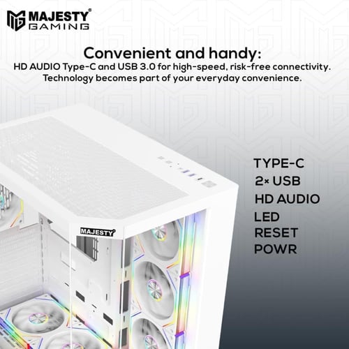 صندوق كمبيوتر ماجيستي ميد تاور ميد مافيرا مزود بـ...