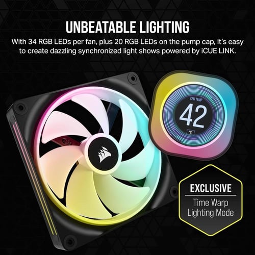 CORSAIR iCUE Link H170i LCD Liquid CPU Cooler مبرد...