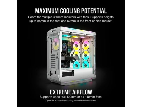 CORSAIR iCUE 5000T RGB Mid-Tower ATX PC Case White