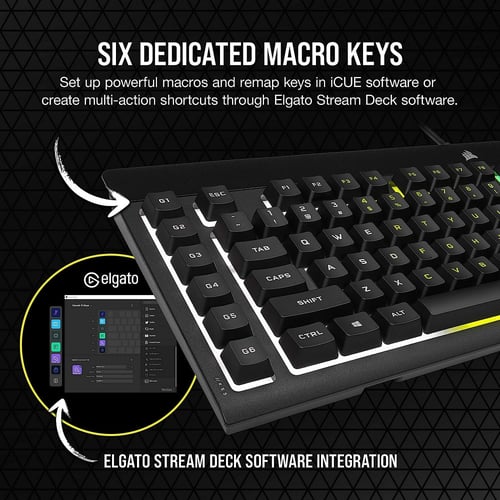 CORSAIR K55 RGB PRO-Dynamic RGB Backlighting