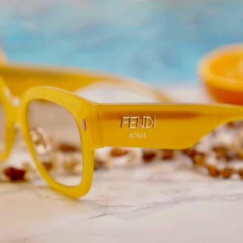 نظاره فندي شمسية بإطار أصفر | Fendi Sunglasses