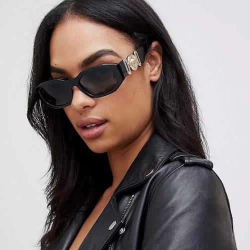 نظارة فيرزاتشي بشعار ذهبي | Versace Sunglasses