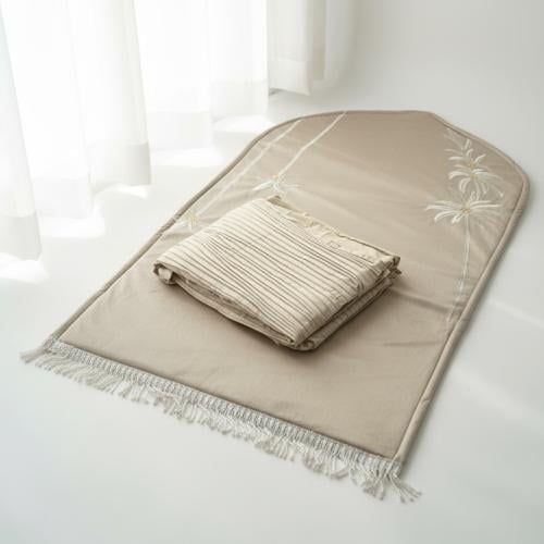 سجادة وشرشف صلاة مخيوط تصميم نخلة | هدايا رمضان